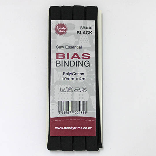 Bias Binding 10mm Black